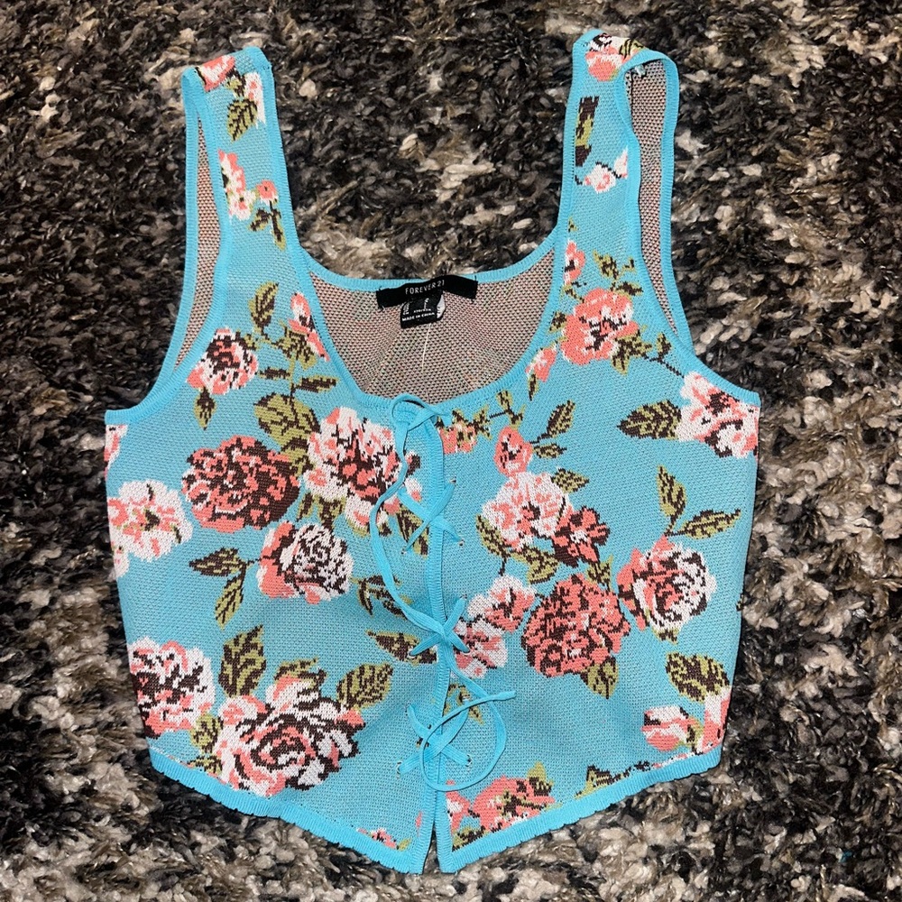 F21 corset cropped tank